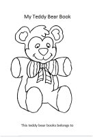 My teddy bear color book, this is the cover of the book, color the pages the correct colors.