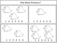 How many dinosaurs worksheet