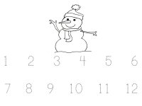 Snowman Numbers – Trace the numbers