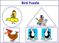 Bird Puzzle with shapes