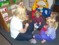 Daycare Kids During Circle Time