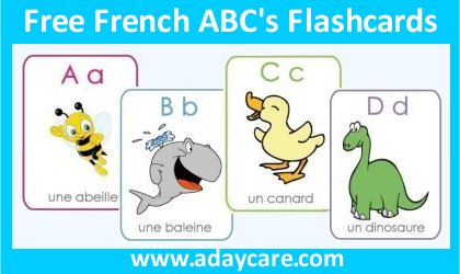 Free French ABC Alphabet Flashcards