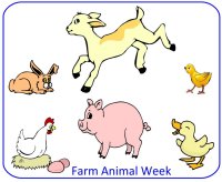 Preschool November Poster for Farm Animal unit
