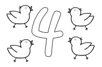 Farm animals – baby chicks – coloring page