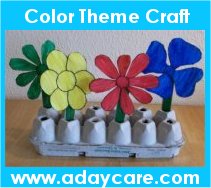 Color Theme Flower Craft for preschool