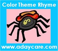 Color Theme Spider Finger Rhyme
