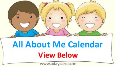 All About Me Theme Calendar