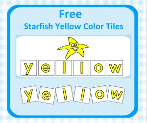 Free Spell Yellow Starfish With Letter Tiles