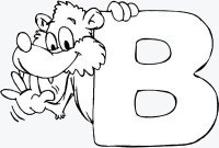 Letter B Bear Coloring Page