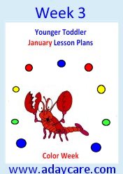 Young Toddler January Color Theme