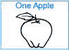 One apple coloring page