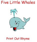 Printable Rhyme – Five Little Whales Rhyme Book
