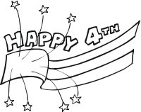 fourth of July Coloring Page for toddlers & Preschoolers