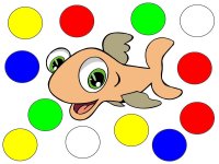 Fish color game teaches colors