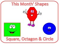 Preschool Junes Shapes are square, circle & octagon
