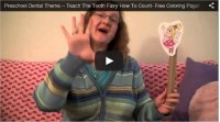 Count the teeth with the tooth fairy, dental health theme video.