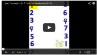 Number 7 Worksheet for preschool children learning their numbers, teach children their numbers.