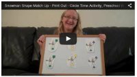 Snowman Shape Match Up - Preschool Winter Circle Time Activity