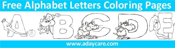 Free Alphabet Animal Letter Coloring Pages