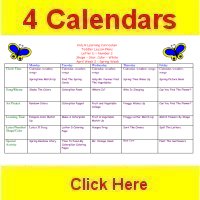 Toddler April curriculum includes 4 weekly calendars