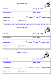 Daycare Receipt (3 to a page) – Daycare Form