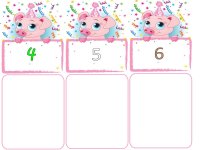 Pigs Birthday Party - Number Match Up