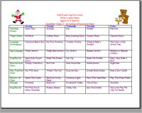December Infant curriculum calendar for Christmas and Hanukkah lesson plans for baby's ages 6 to 9 Months