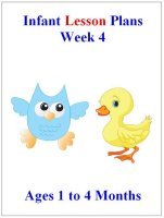 August Infant lesson plans for ages 1 to 4 months week 4