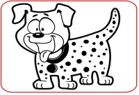Printable Black & White Dog Picture For Baby To Focus On
