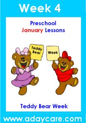 Teddy Bear Theme for January preschool curriculum week 4