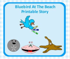 Bird at the beach printable story