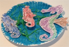 Daddy Seahorse Craft and baby seahorses