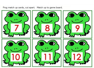 preschool frog numbers 6 to 12