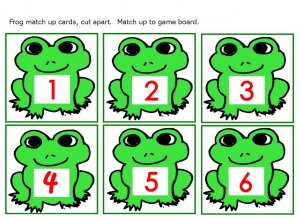 Frog numbers 1 thru 6