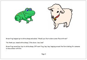 Frog shared his food today book page 2