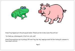 Frog shared his food today book page 3