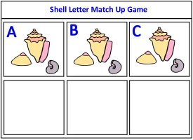 Shell Letter Match Up Game