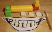 February preschool curriculum dental health theme play dough teeth