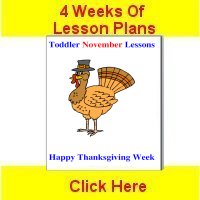 Toddler November curriculum includes 4 weeks of lesson plans