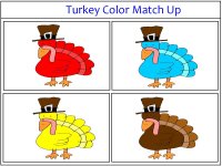 Turkey Color Match Up Game Purple and Gray