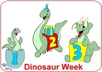 Toddler August Week 4 Poster for dinosaur week theme