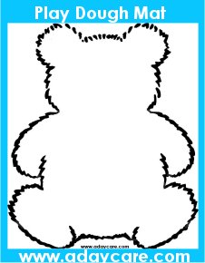 Teddy bear theme play dough mat