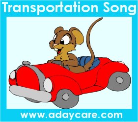 transportation theme song for preschool with a car