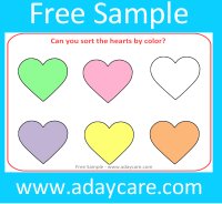 Preschool Valentine’s Day science – Candy hearts sorting mat