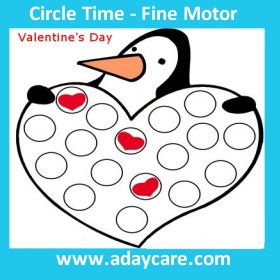 Valentine Theme Circle Time Fine Motor Activity