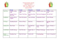 Preschool Calendar for September Week 1, Me & My Friends Preschool Theme