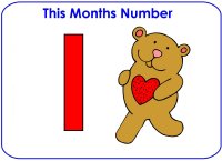 Toddler Number Display – Number 1, Number One