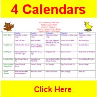 Toddler August curriculum includes 4 weekly calendars