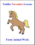 Toddler Lesson Plans for November – Week 1 – Farm Animal Theme