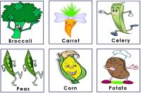 Garden Vegetable Cards to use with the preschool garden game activity